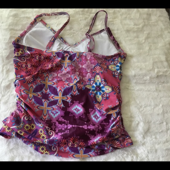 Cutest purple tankini 2 piece bathing suit. NWT. - Picture 7 of 8